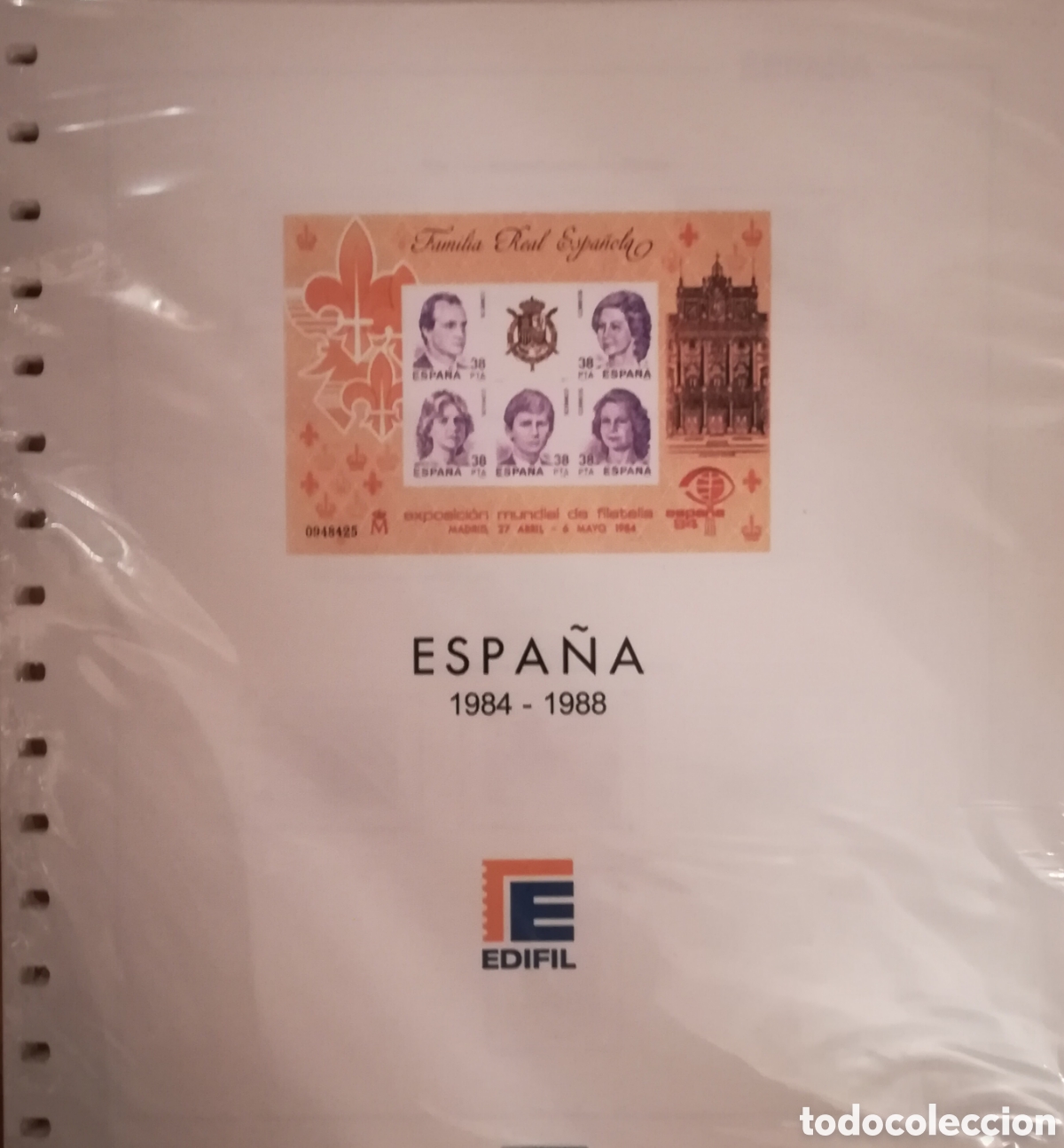 Sellos: Bloque de hojas de 1984 a 1988 estuchadas en transparente
