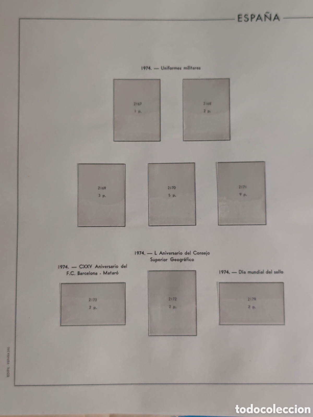 Sellos: Suplemento Edifil 1974 Montado