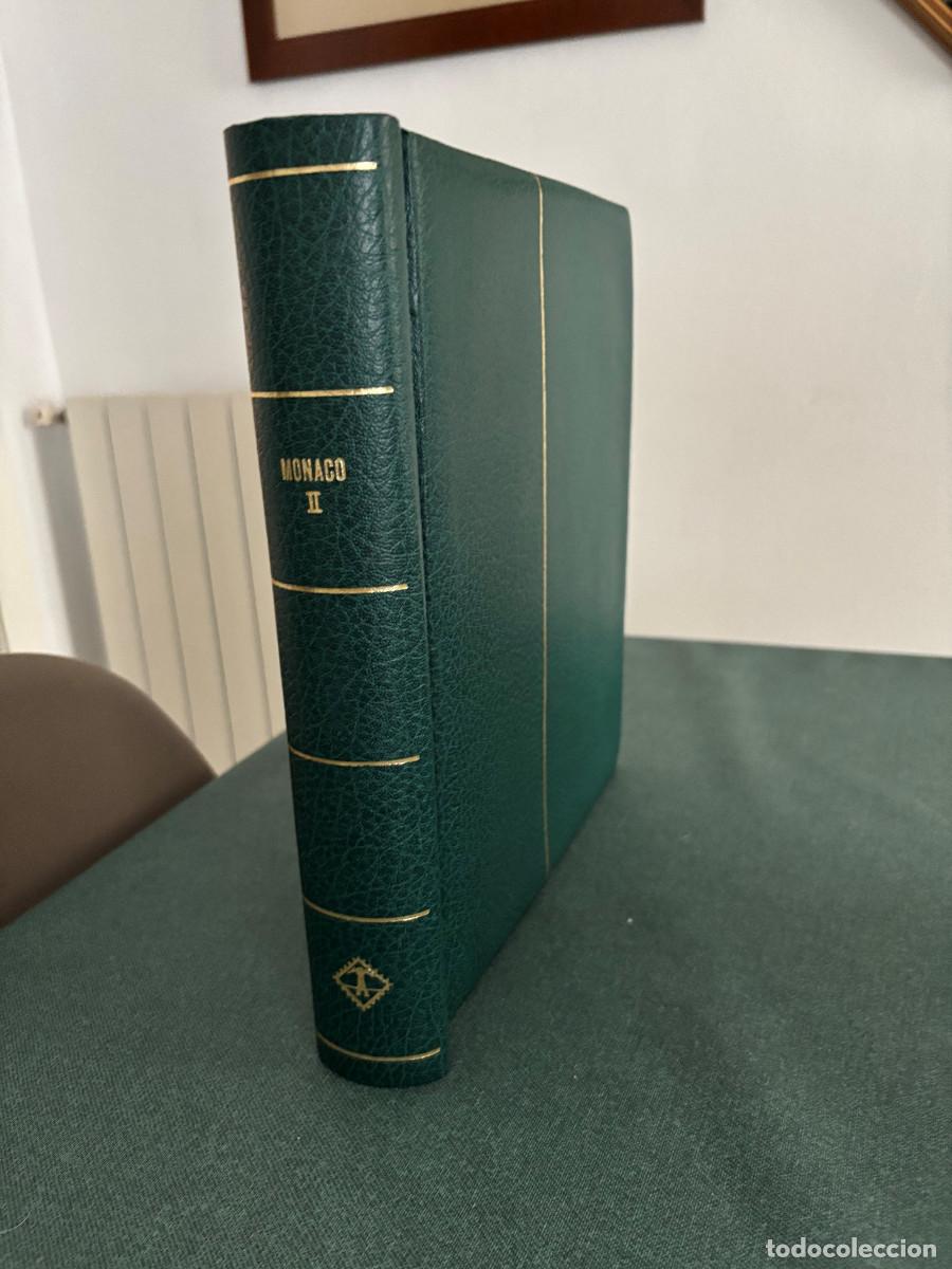 Sellos: Monaco Album con hojas preimpresas Leuchtturm con filoestuches 1975-1987