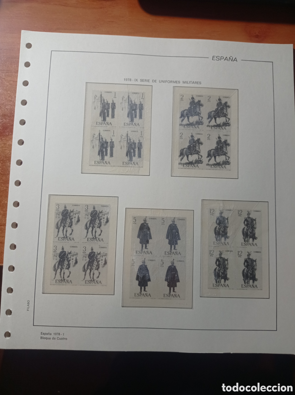 Sellos: Suplemento filabo 1978 bloque de cuatro pegamento amarillo montado blanco segunda mano