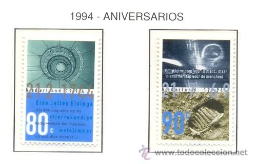 Sellos: HOLANDA 1994 ANIVERSARIOS  YVERT 1478-79 - Foto 1