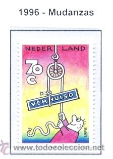 Sellos: HOLANDA 1996 MUDANZAS  Yvert 1530 - Foto 1