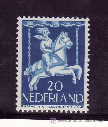 Sellos: holanda  465 con charnela, infancia, - Foto 1