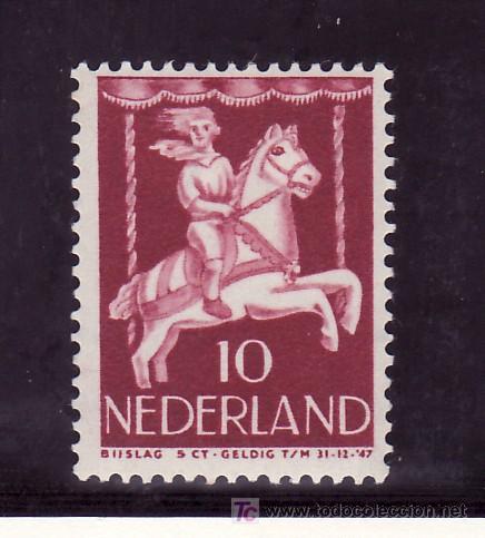 Sellos: holanda  464 con charnela, infancia, - Foto 1