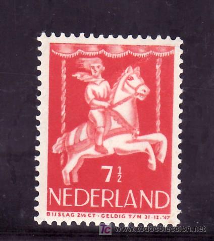 Sellos: holanda  463 con charnela, infancia, - Foto 1