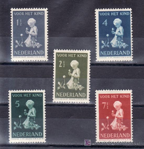 Sellos: holanda  365/9 con charnela, infancia - Foto 1