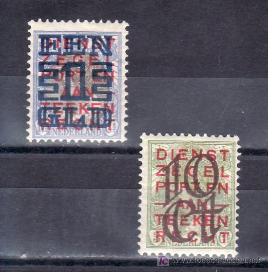 Sellos: holanda  129/30 con charnela, sobrecargado - Foto 1