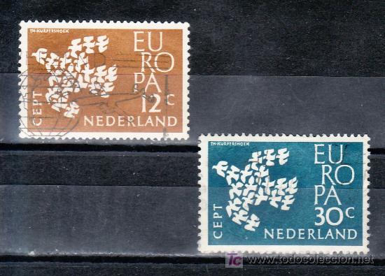 Sellos: holanda  738/9 usada, tema europa, - Foto 1