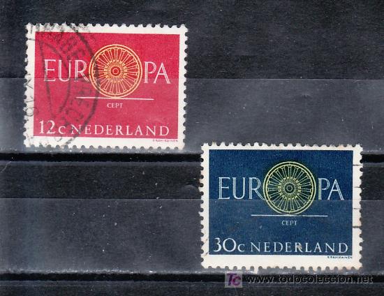Sellos: holanda  726/7 usada, tema europa, - Foto 1