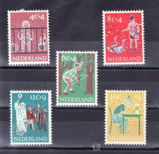 Sellos: holanda  712/6 con charnela, infancia, - Foto 1