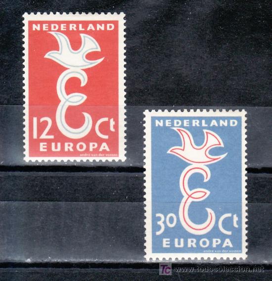 Sellos: holanda  691/2 con charnela, tema europa, - Foto 1