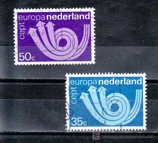 Sellos: holanda  982/3 usada, tema europa, - Foto 1