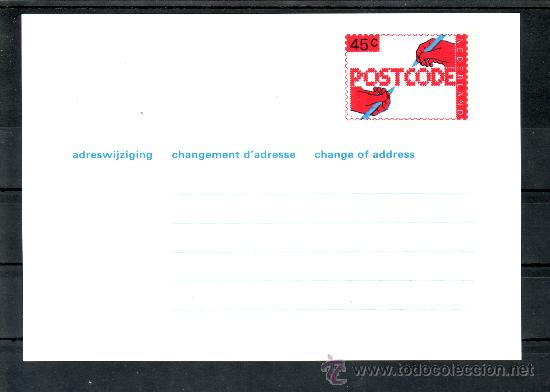Sellos: holanda entero postal tipo 1085 nuevo, introduccion del codigo postal en holanda - Foto 1