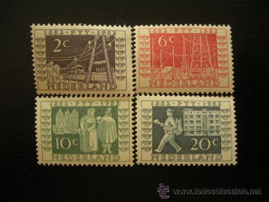 Sellos: Holanda 1952 Ivert 574/7 *** Centenario de las P.T.T. - Foto 1