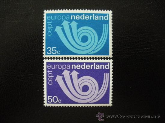 Sellos: Holanda 1973 Ivert 982/3 *** Europa - Foto 1