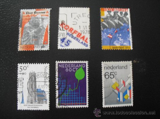 Sellos: 6 sellos de Holanda. Netnerlands. - Foto 1