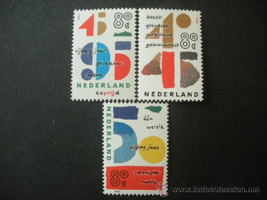 Sellos: Holanda 1995 Ivert 1507/9 *** Aniversarios - Foto 1