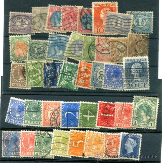 Sellos: Holanda.  40 sellos diferentes  antiguos. - Foto 1