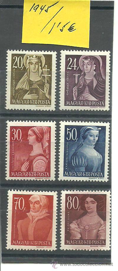 Sellos: hungria serie completa a&ntilde;o 1945 en nuevo** - Foto 1