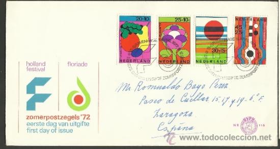 Sellos: SOBRE SELLOS HOLANDA - A&Ntilde;O 1972 - (N-79) - Foto 1