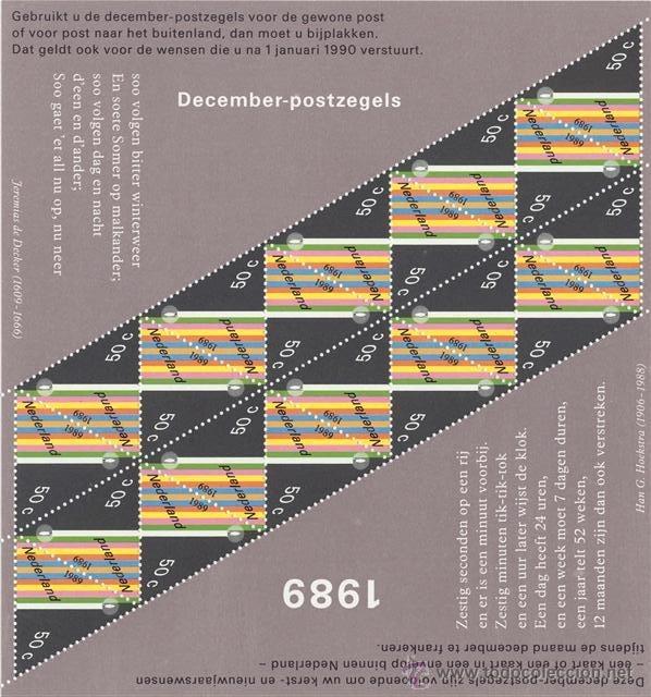 Sellos: HOLANDA 1989 - MINI HOJA NAVIDAD*** - Foto 1