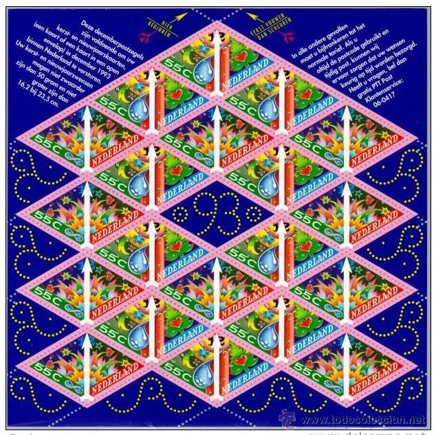 Sellos: HOLANDA 1993 - MINI HOJA NAVIDAD*** - Foto 1