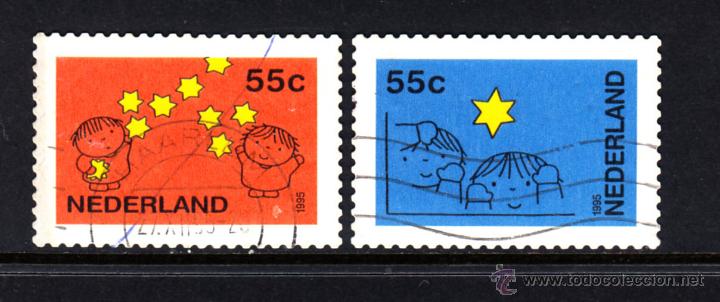 Sellos: HOLANDA 1525/26 - A&Ntilde;O 1995 - NAVIDAD - Foto 1