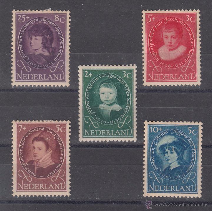 Sellos: holanda  644/8 con charnela, pro infancia, - Foto 1