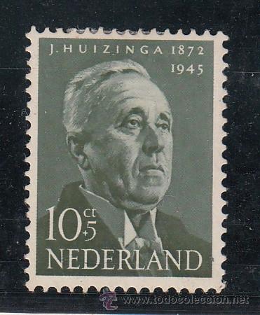 Sellos: holanda  621 con charnela, j. huizinga, - Foto 1