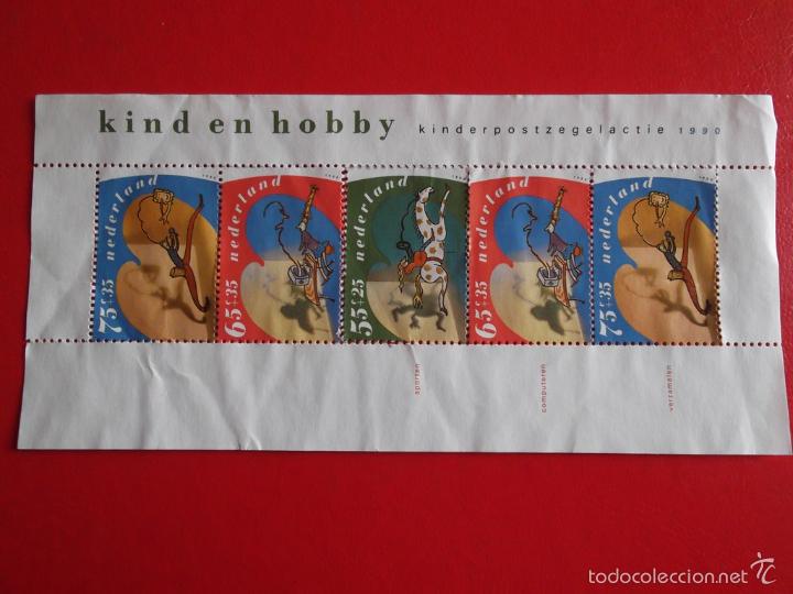Timbres: Holanda. HB 34 Pro-Infancia: Las pasiones de los niños: Caballo volador con volante, onda saliendo d