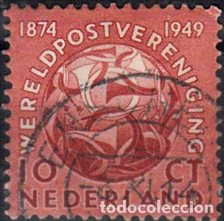 Sellos: HOLANDA 1949. YVERT 528 USADO. UNI&Oacute;N POSTAL UNIVERSAL. - Foto 1