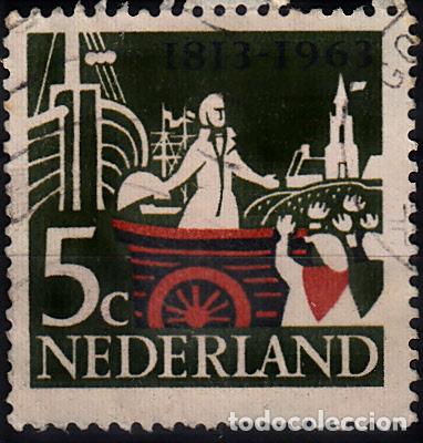 Sellos: HOLANDA 1963. YVERT 788 USADO. BARCOS. - Foto 1