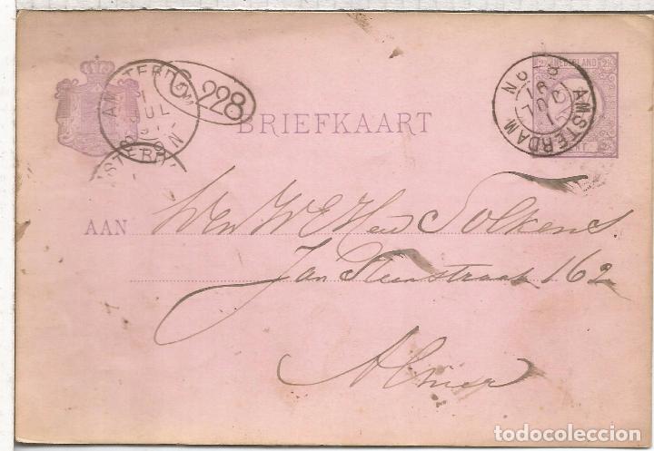 Sellos: HOLANDA ENTERO POSTAL AMSTERDAM 1891 - Foto 1