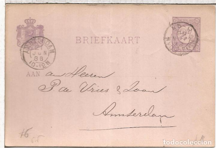 Sellos: HOLANDA ENTERO POSTAL AMSTERDAM 1886 - Foto 1