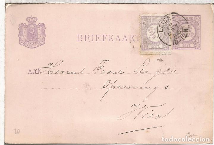 Sellos: HOLANDA ENTERO POSTAL LEIDEN 1885 A WIEN - Foto 1