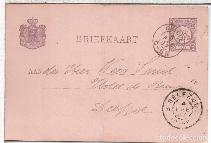 Sellos: HOLANDA ENTERO POSTAL SMILDE 1897 - Foto 1