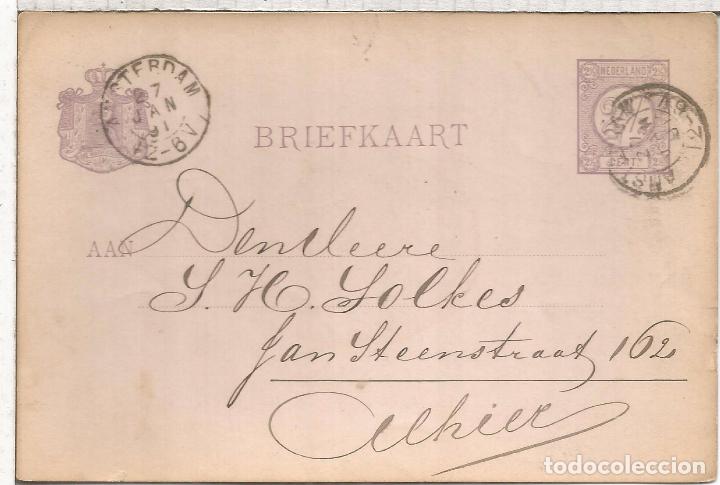 Sellos: HOLANDA ENTERO POSTAL AMSTERDAM 1891 - Foto 1
