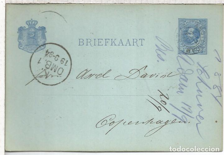 Sellos: HOLANDA ENTERO POSTAL AMSTERDAM 1884 - Foto 1