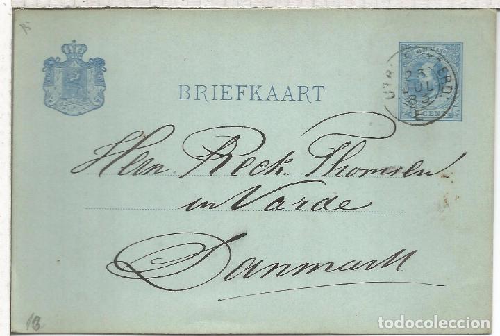 Sellos: HOLANDA ENTERO POSTAL ROTTERDAM 1883 - Foto 1