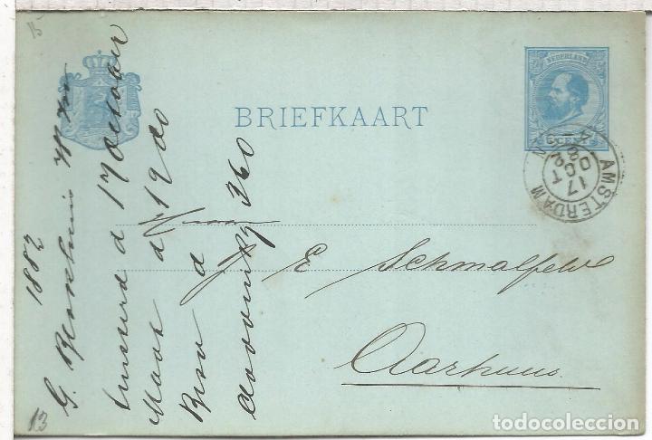 Sellos: HOLANDA ENTERO POSTAL AMSTERDAM 1882 - Foto 1