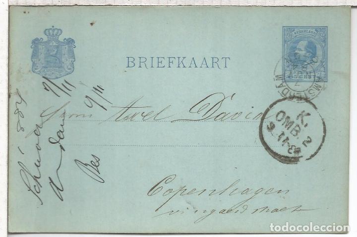Sellos: HOLANDA ENTERO POSTAL AMSTERDAM 1884 - Foto 1