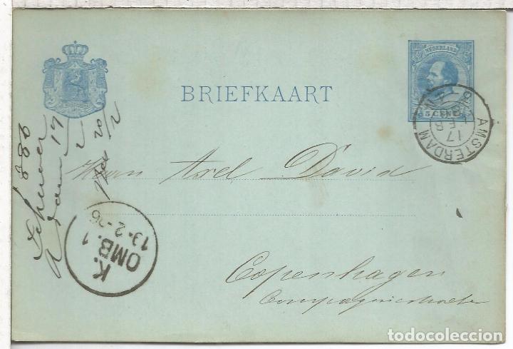 Sellos: HOLANDA ENTERO POSTAL AMSTERDAM 1886 - Foto 1