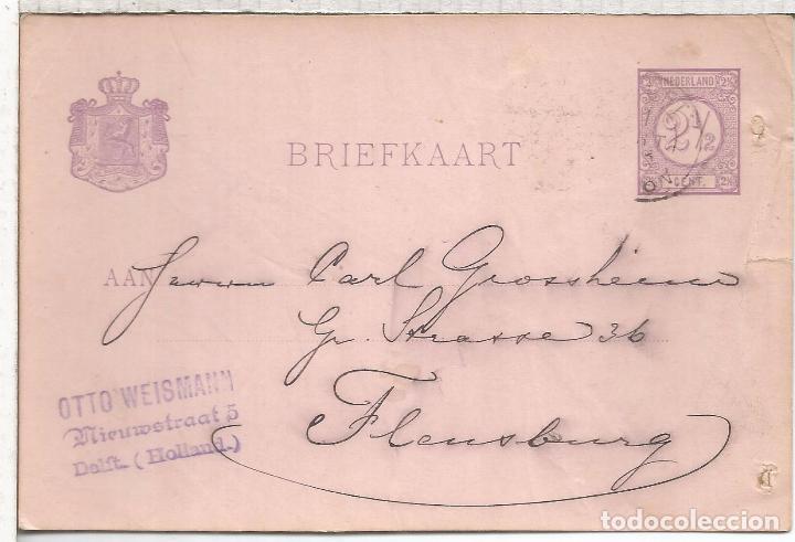 Sellos: HOLANDA ENTERO POSTAL DELFT CON DEFECTOS - Foto 1