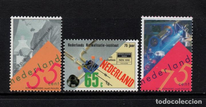 Sellos: HOLANDA 1376/78** - A&Ntilde;O 1991 - ANIVERSARIOS - Foto 1