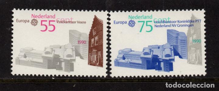 Sellos: HOLANDA 1355/56** - A&Ntilde;O 1990 - EUROPA - EDIFICIOS POSTALES - Foto 1