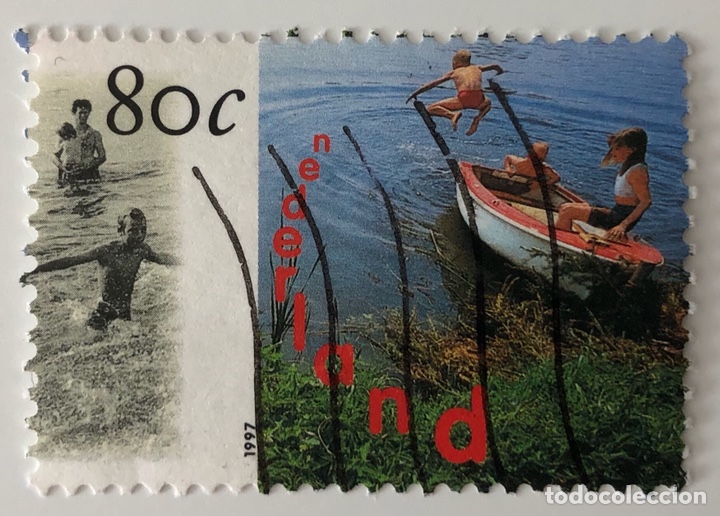 Sellos: Sello de Holanda en usado 80 c- r&iacute;o - Foto 1