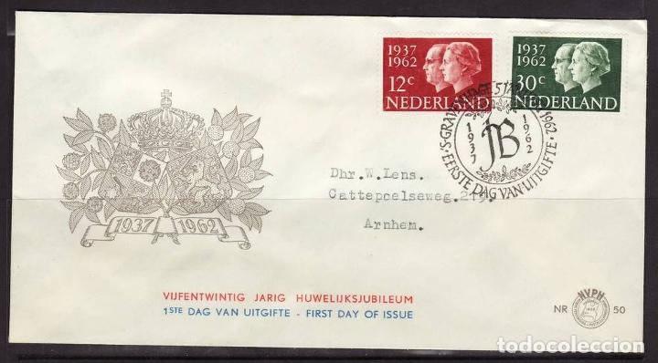 Sellos: Netherlands 1962 Silver wedding FDC       K.454 - Foto 1