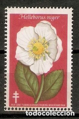 Sellos: HOLANDA. 1964. VI&Ntilde;ETA PRO - PROTUBERCULOSOS. FLORA - Foto 1
