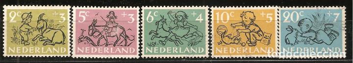 Sellos: HOLANDA, YVERT 582/6, MATASELLADOS - Foto 1