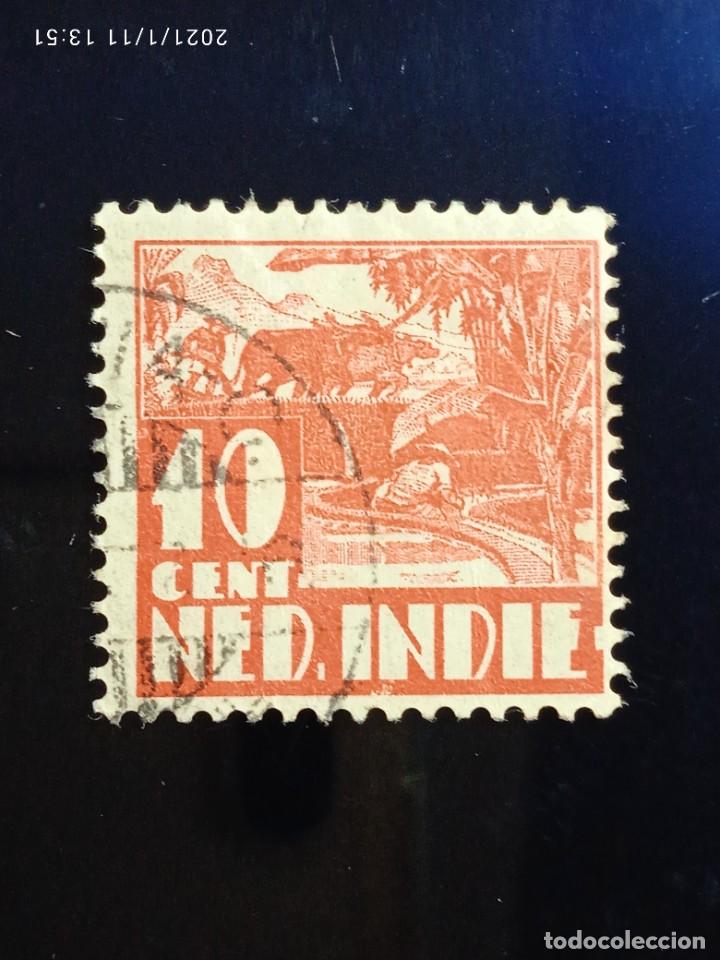 Sellos: HOLANDA INDIA, 10 CTS, ARANDO, A&Ntilde;O 1925. - Foto 1